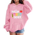 thumbnail image 3 of Girl's Letter Graphic Hoodies Long Sleeve Hooded Sweatshirts Pullover Preppy Cute Hoodies Trendy First Grade School Uniforms, 3 of 8