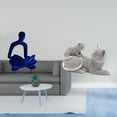 thumbnail image 2 of Figura de gato pensador abstracto, escultura artística, adorno para oficina, bar, boda, dormitorio, sala de estar, regalo de inauguración de la casa,, 2 of 8
