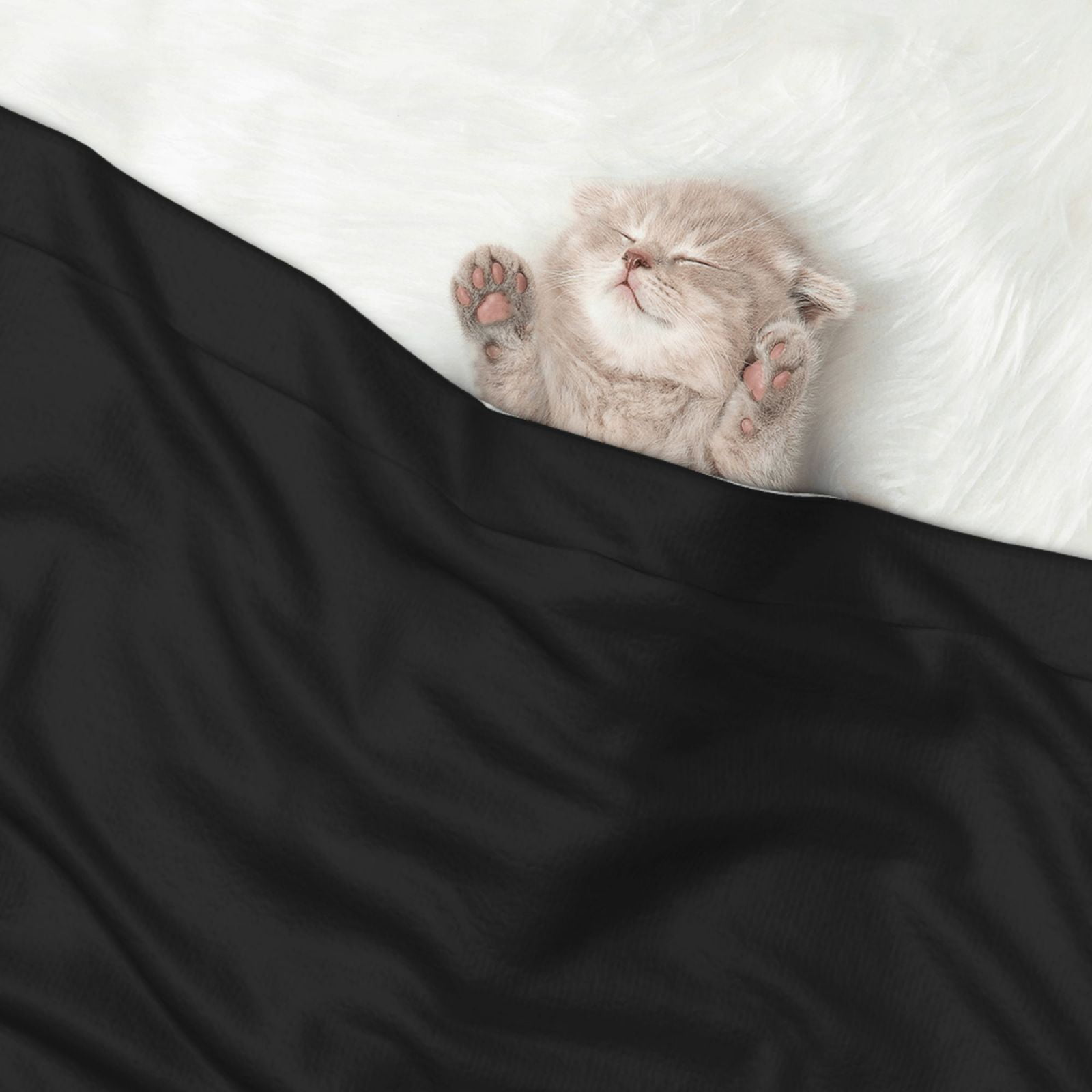 Naloa Black Dog Blanket, 3 Sizes Cat Blanket for Indoor Cats Large Medium Small Dog Gifts-Large