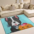 thumbnail image 2 of Dreamtimes Puppy Halloween Pumpkin Lightweight Carpet Mats, 6'8" x 4'10" Area Soft Rugs Floor Mat Rug Home Decoration for Kids Room Living Room, 80"x 58", 2 of 6