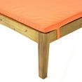thumbnail image 4 of Daisy Outdoor Chaise Lounge with Weather Resistant Cushion, Teak Finish and Orange, 4 of 6