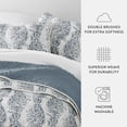 thumbnail image 5 of Ultra Soft Lightweight Quilt Sets in Classic Damask Dusk Blue for Twin/TwinXL Bedding by Comfort Canopy, 5 of 16