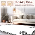 thumbnail image 2 of ODIKA 5'x7' Machine Washable Non-Slip Area Rug, Contemporary Labyrinth Swirl Symmetrical Graphic Embellishment High Traffic Rug with Pad, Black, 448799, 2 of 8
