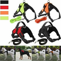 LUXMO No Pull Dog Hardness with Handle, Reflective Adjustable Vest Harness for Small/Medium/Large Dogs Walking Traveling Training
