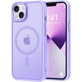 thumbnail image 1 of Strong Magnetic for iPhone 13 Case & iPhone 14 Case [Compatible with Magsafe] Translucent Matte Slim Shockproof Women Girl Anti-Fingerprint Protective Case for iPhone 14/13 6.1", Lilac Purple, 1 of 1
