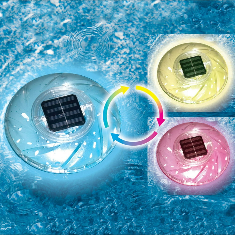 floating solar pool light
