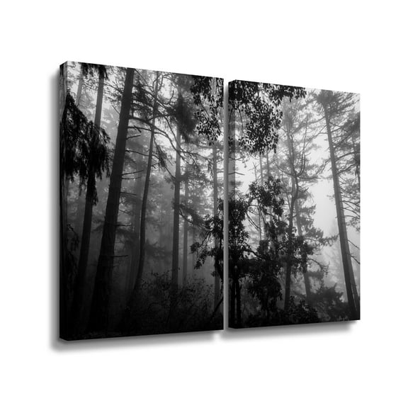 Artwall Misty Forest, 2 Piece Gallery Wrapped Canvas Set by Tim Oldford