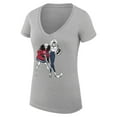 thumbnail image 2 of Women's G-III 4Her by Carl Banks Heather Gray Montreal Canadiens Hockey Girls V-Neck Fitted T-Shirt, 2 of 3