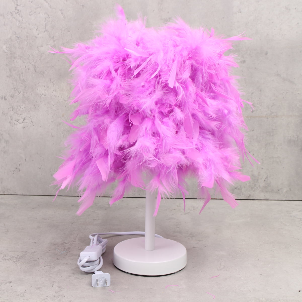 feather bedside table lamp