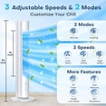 thumbnail image 5 of 35" Evaporative Cooler, Swamp Cooler w/4 Ice Packs, 3 Speeds, 25ft Remote & 7H Timer, 90°Oscillating, Windowless Portable Air Conditioner for Bedroom Indoor, 5 of 10