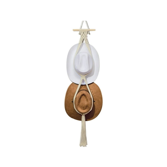 LCXmlly Easy To Hats Hat Hanger Easy Installation Elegant Bohemian Style Handwoven Rope Hat Hanging Rack for Home Room