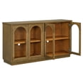 thumbnail image 5 of Floor Storage Cabinets, Living Room Floor Sideboard with 4 Arched Glass Doors, Accent Sideboard Buffet Storage Cupboard For Hallway Entryway Home Office, 5 of 9