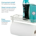 thumbnail image 3 of iDesign Classico Steel Wall Mount Paper Towel Holder with Shelf, Satin, 3 of 5