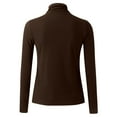 thumbnail image 7 of Lisingtool Bodysuits for Women Thick High Neck Double Sided Brushed Bottoming Shirt Long Sleeved Tshirt German Autumn And Winter Warm Top Women Tops Coffee, 7 of 7
