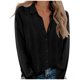 thumbnail image 2 of Fiudx Ropa de Mujer Moda Mujer Casual Botón Sólido Blusa Manga Larga Camiseta Verano Tops, 2 of 7