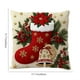 thumbnail image 3 of xihome Funda de cojn cuadrada de lino con forma de muñeco de nieve navideño de 45x45 cm. Decoracin festiva para el hogar., 3 of 6