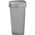 thumbnail image 6 of Hefty Kitchen Trash Can, 12.1 Gallon Plastic Touch Top Garbage Bin with Push Button Lid, Gray, 6 of 7