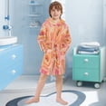 thumbnail image 5 of FORMRS Niños Bathrobe Unisex Hooded Robe Soft Plush Pajamas Sleepwear, Size 7-9T, Pink Flowers, 5 of 7