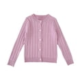 thumbnail image 3 of KyCheLot Girls' Knitted Cardigan Crew Neck Long Sleeve Button down Schoolwear Lightweight Comfy Soft Sweaters, 3 of 6