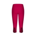 thumbnail image 4 of QATAINLAV Capri Leggings for Women 2025 High Waisted Cutout Yoga Capris Milk Silk Soft Cropped Pants Lounge Tight Legging Pant Pink M Lightning Sales, 4 of 10