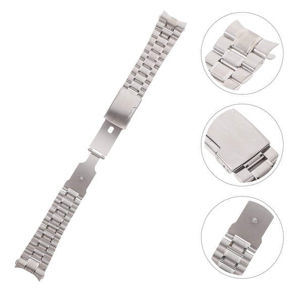 Pretyzoom Mens Watch Bands Solid Links Stainless Steel 1Set Quick Release