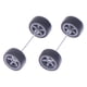 thumbnail image 2 of Juego de Ruedas y Neumáticos 1:64 Perfecl Accesorios de Coche de Aleación RC Gris, 2 of 8