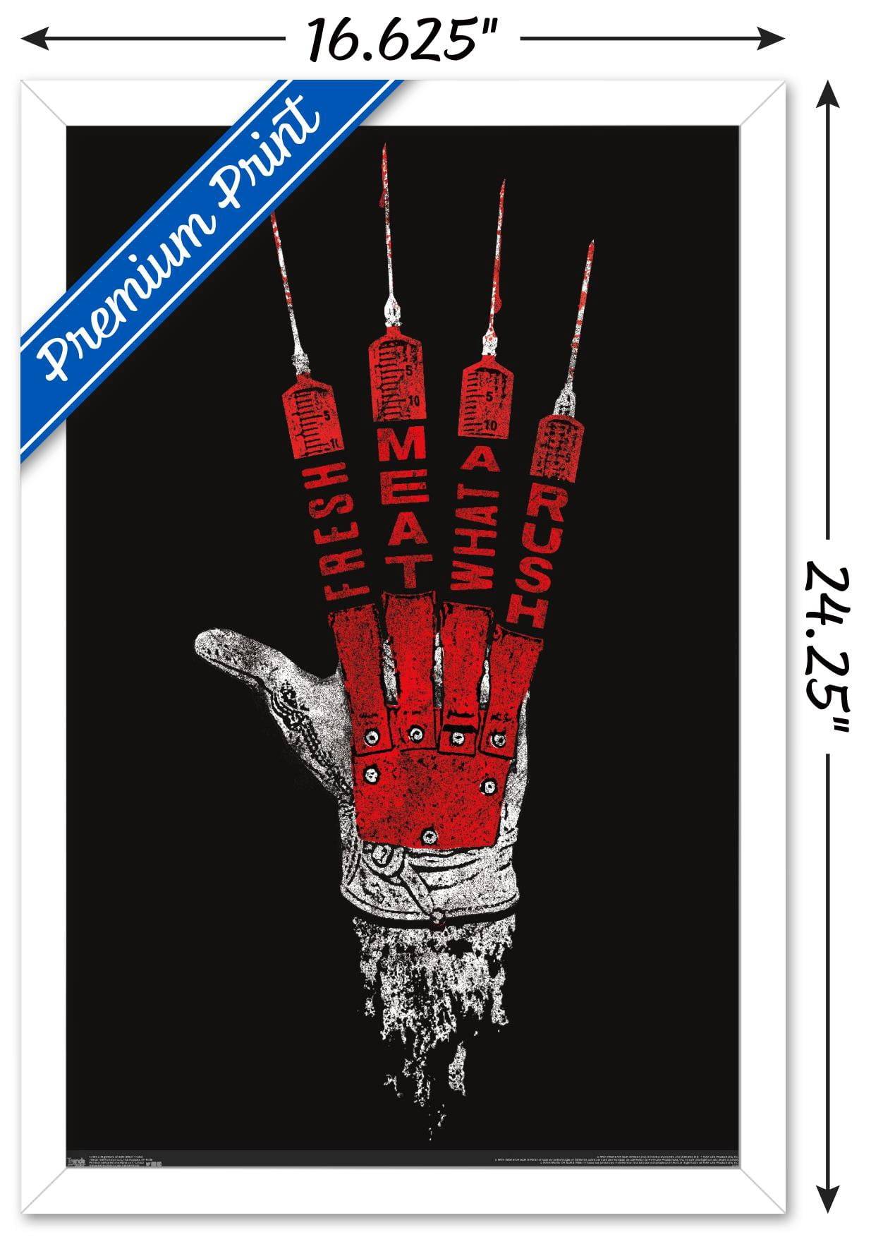 A Nightmare on Elm Street - Hand Wall Poster, 14.725" x 22.375" Framed