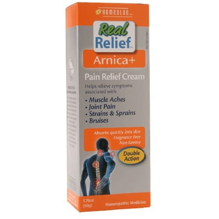 HOMEOLAB Relief réel Arnica + Soulagement de la douleur crème 1,76 oz (Pack de 6)