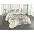 thumbnail image 2 of Ambesonne Sketchy Quilted Coverlet 3 Pcs, Captain Leader Seaman, King Size, Brown Cream, 2 of 4