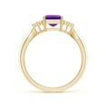 thumbnail image 2 of ANGARA Natural 1.5 Ct. Amethyst with Diamond Classic Ring in 14K Yellow Gold for Women (Ring Size: 3.5), 2 of 9