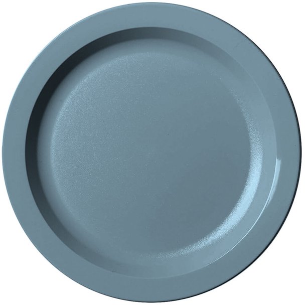 Cambro 10" Narrow Rim Plate, Unbreakable Dinnerware, 48PK, Slate Blue