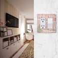 thumbnail image 5 of Yayeee Rocker Switch Wall Plate 3-Gang 6.5"x4.6" Home Decorative Outlet Cover, Light Green Christmas Houses, 5 of 6