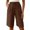 Brown, variant on Shorts for Women Knee Length High Waisted Casual Summer Pants 2026 Wide Leg