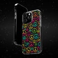 thumbnail image 6 of DistinctInk Clear Hybrid Case for Apple iPhone 14 Plus (6.7" Screen) - Luminous Harmony: Cartoon-like Peace Sign Pattern - Shockproof Protection, 6 of 8
