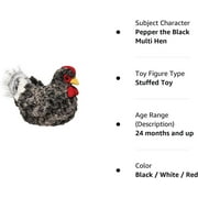 Douglas Pepper Black Multi Hen Plush Toy Stuffed Animal