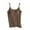 Coffee B, variant on Camisole Top for Women Built In Bra Solid Color Adjustable Spaghetti Strap Cami Sleeveless Summer Tops Purple S
