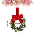 thumbnail image 3 of Mini Wreaths for Cabinets, Small Wreaths for Kitchen Cabinets, 10.6" Farmhouse Front Door Wreath, Green Wreath, Decorative Wreaths for Indoors, Perfect for Farmhouse Window Spring Decor, 3 of 4