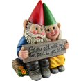 thumbnail image 2 of Estatua coleccionable de gnomo de jardín "Envejeciendo juntos", pareja de enamorados, mejores amigos, para decoración de interiores, exteriores y hogar., 2 of 3