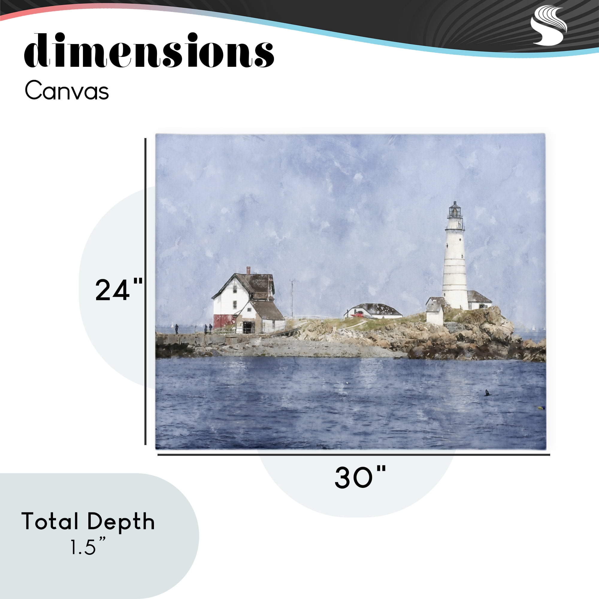 Stupell Industries Picturesque Lighthouse Island Canvas Wall Art, design by Kim Curinga