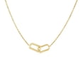 thumbnail image 1 of 14k Yellow Gold Necklace with Interlocking Petite Rectangles 17 in, 1 of 3