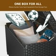 thumbnail image 5 of Dextrus 170 Gallon Weatherproof Deck Box Patio Garden Pool Storage Organizer Large Outdoor Container, Black, 5 of 12