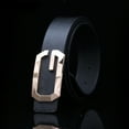 thumbnail image 2 of LYSICSKINEM Men Automatic ckle Men's And Women's G ckle Belt Neutral Gold G Smooth ckle Belt Imitation Leather Smooth ckle Casual Pants Belt., 2 of 3