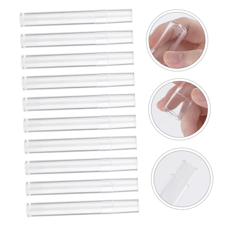 Mobestech 10Pcs Eyelash Forcep Tube White Plastic Storage Container ...