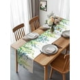 thumbnail image 4 of Burlap Table Runner 36 Inches Long, Watercolor Foliage Pastoral Willow Non-Slip Kitchen Table Runners for Dining Room Everyday Use Party Table Decorations Spring Gradient Plant, 4 of 9