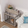 thumbnail image 4 of ACETEK 38.58"L x 25.2"W x 27.17"H Furniture Dog Cage Crate with Double Doors,Grey, 4 of 11