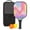 Black-2, variant on Pickleball Paddles Set Of 1, Fiberglass Surface, Vibrant Rainbow Print, 1 Paddle, 2 Balls & Bag