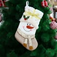thumbnail image 4 of Fiudx Media Navideña Artesanal con Motivos Navideños Tradicionales, Ideal para Decorar El Hogar, Ideal para Chimeneas, Escaleras y Árboles de Navidad, Como Portaregalos Navideños, Color Blanco, 42 X, 4 of 6