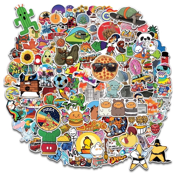 300pcs VSCO Stickers for Water Bottle, Laptop, Teens - Trendy Graffiti Cute Vinyl Aesthetic Waterproof Pack for Skateboard Luggage - Colorful Funny Designs