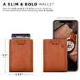 thumbnail image 6 of Serman Brands Slim Wallet Money Clips | Bifold Leather Wallet | RFID Blocking Minimalist Bifold Men Wallet | Stylish and Secure Wallet | Dark Caramel, 6 of 7