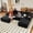 Black, variant on 96" W Cloud Sectional Couch with Ottoman,Modern U-Shaped Cloud Couch with Deep Seat,Comfy Corduroy 3-Seater Sofa,Memory Foam Sofa for Living Room,No Assembly (Blue,Left-Facing Chaise)